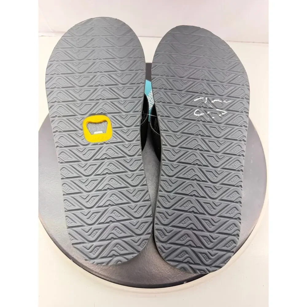 Reef Phantoms TQT Mens Sz 13‎ Flip Flop Black Grey Slip On Sandals Bottle Opener